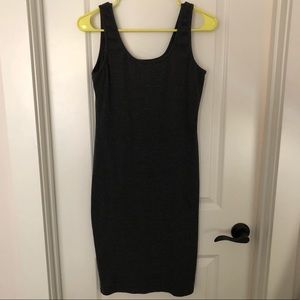 Shein charcoal bodycon ribbed tank dress